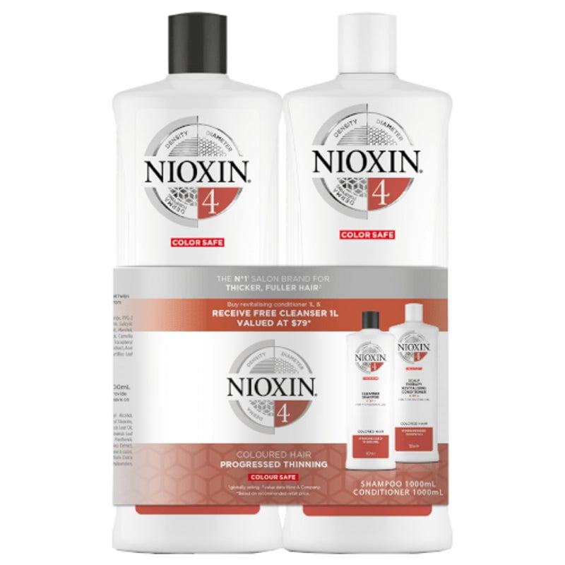 Nioxin Nioxin System 4  - 1L Duo Pack hair care