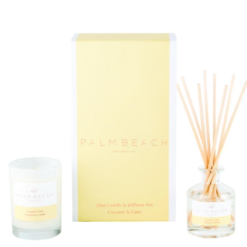 Palm Beach Collection Coconut & Lime Mini Candle & Diffuser Gift Set