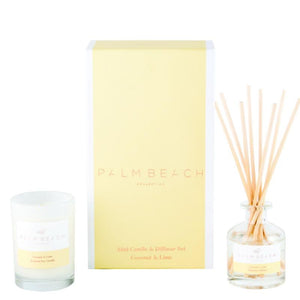 Palm Beach Collection Coconut & Lime Mini Candle & Diffuser Gift Set