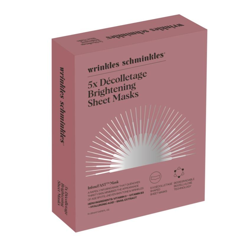 Wrinkles Schminkles Décolletage Brightening Sheet Masks - 5 Pack