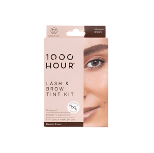 1000 Hour 1000 Hour Eyelash & Brow Tint Kit Non Peroxide - Medium Brown Cosmetics