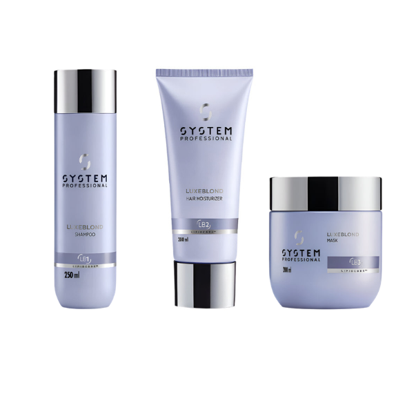System Professional LuxeBlonde Shampoo + Moisturiser + Free Mask