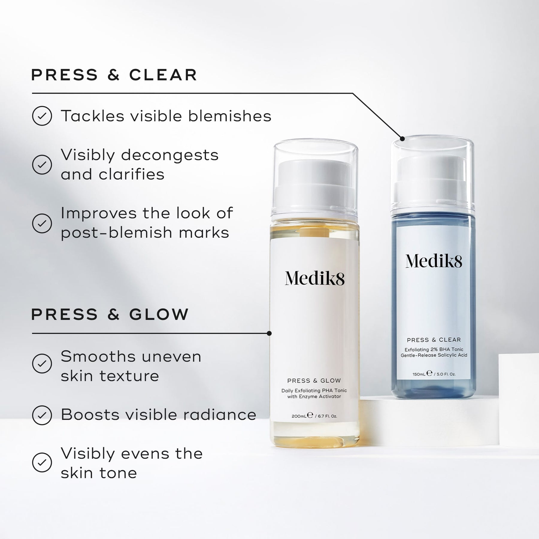 Medik8 Press & Glow 200ml - Franchise -ROW