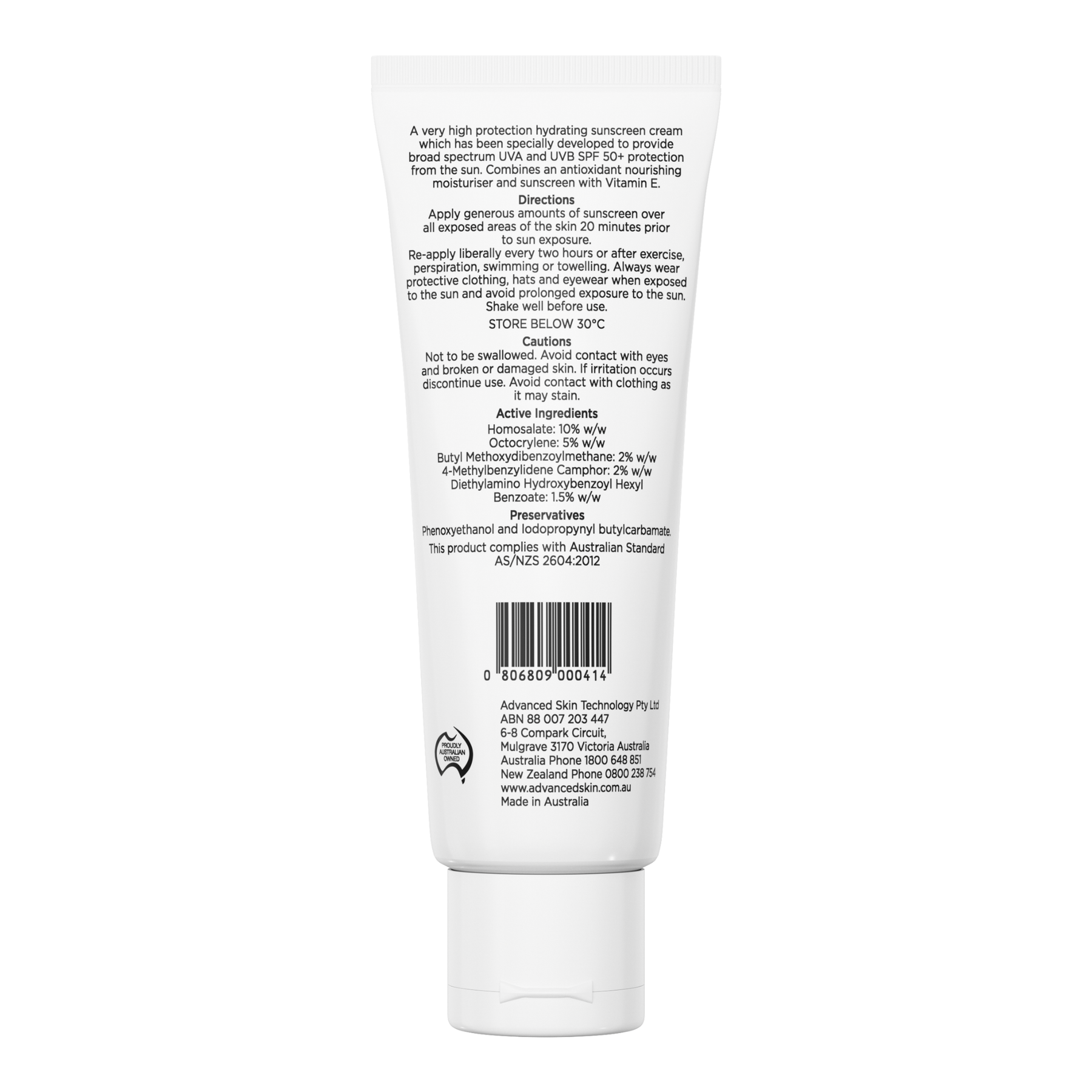 Aspect Hydrating Face Cream SPF 50+ 75ml
