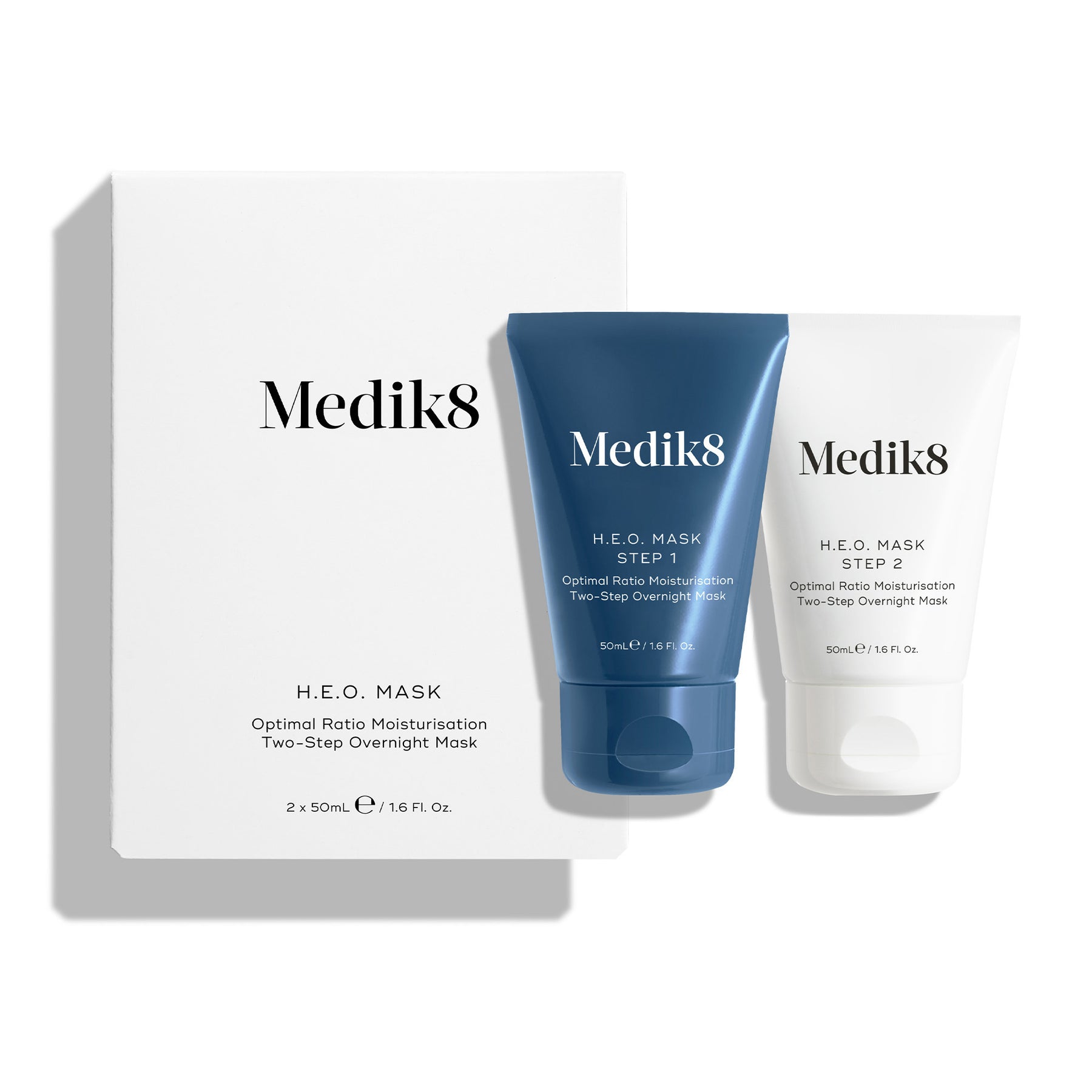 Medik8 H.E.O Mask 2x50ml - Product and Carton