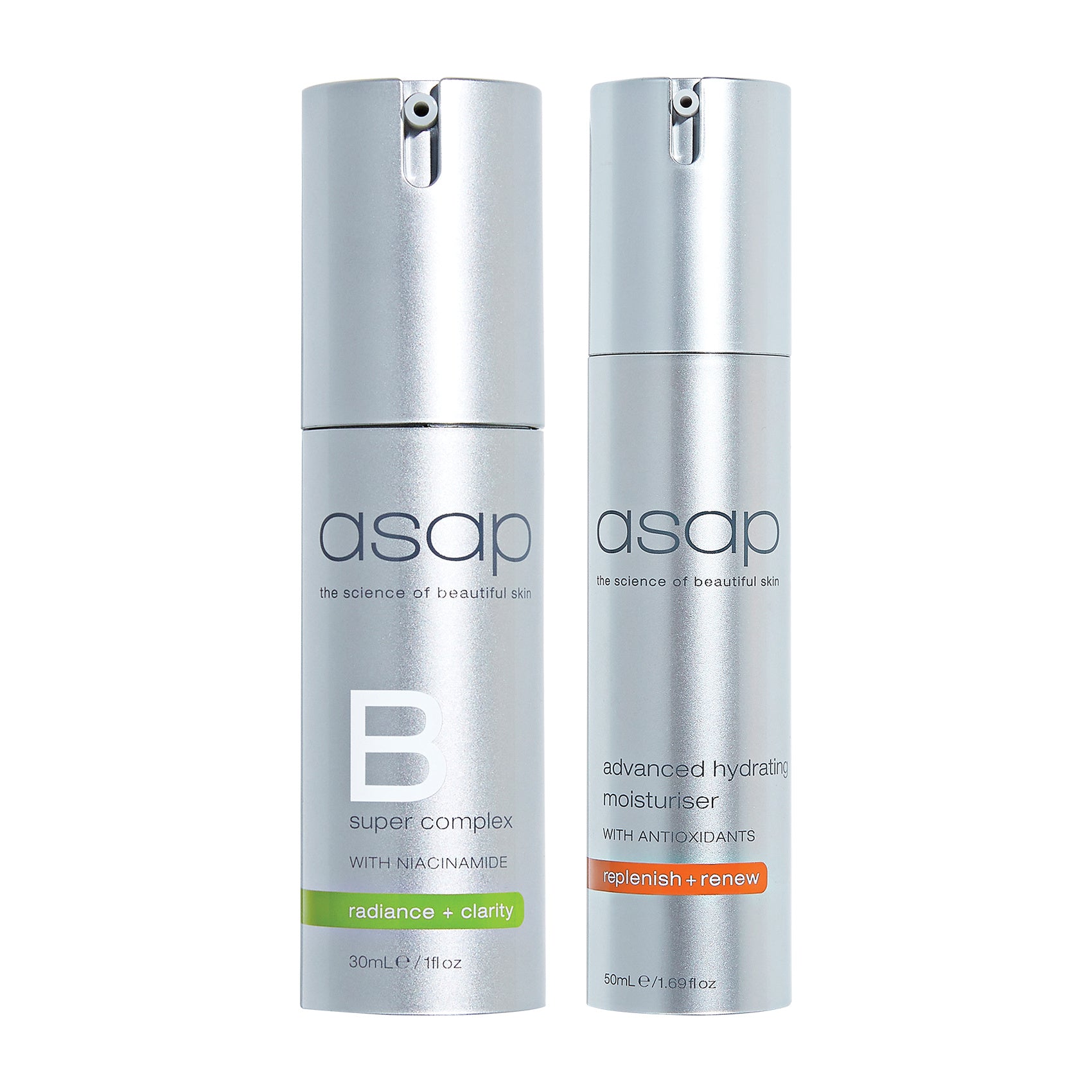 asap Super B Complex 30ml + Advanced Hydrating Moisturiser 50ml Duo