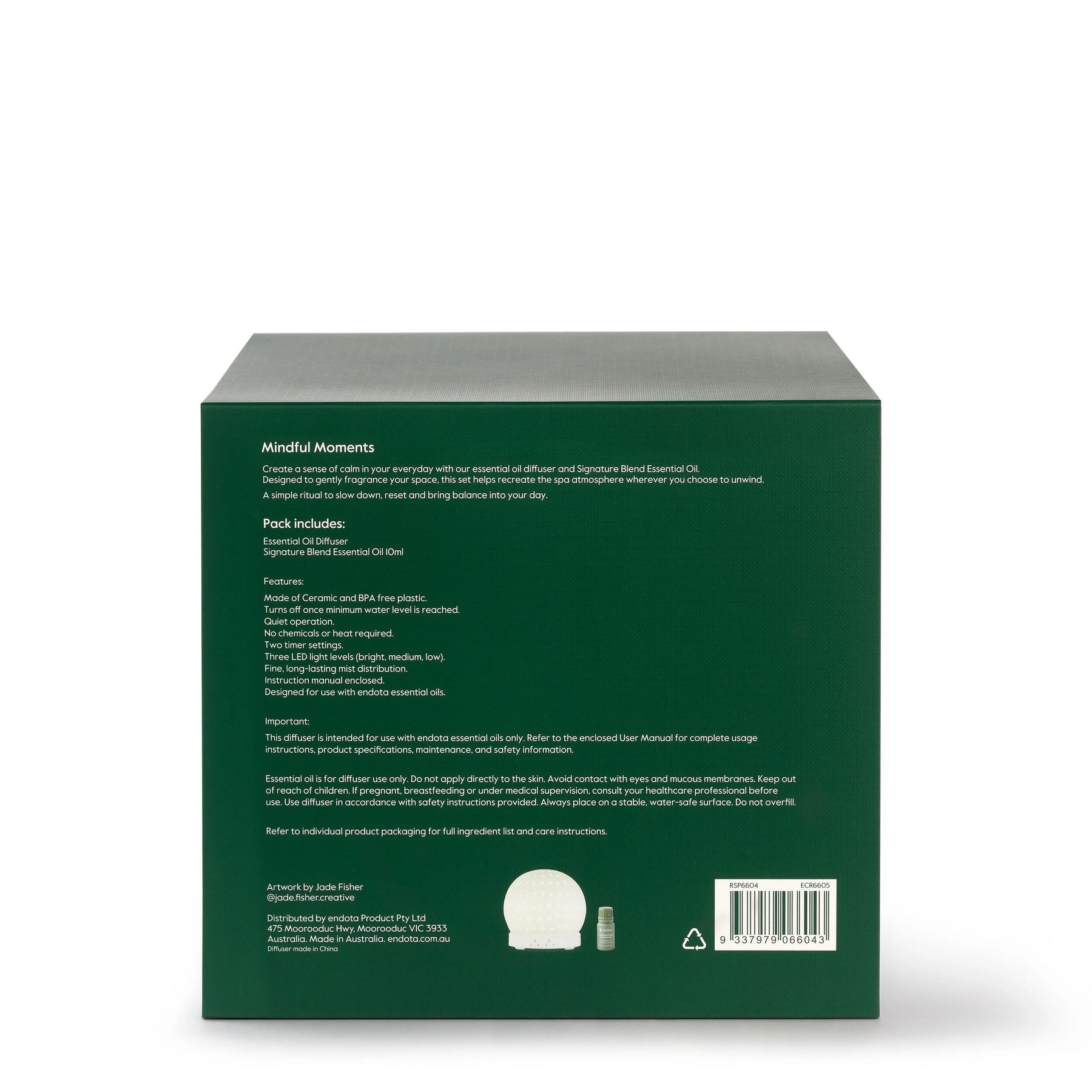 endota Diffuser + Signature Blend Oil Kit - Mindful Moments