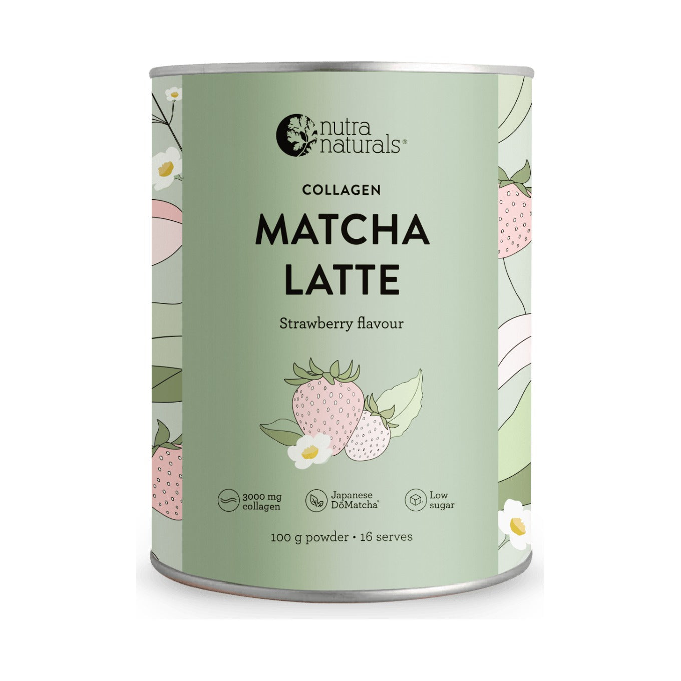 Nutra Naturals Collagen Strawberry Matcha Latte 100g