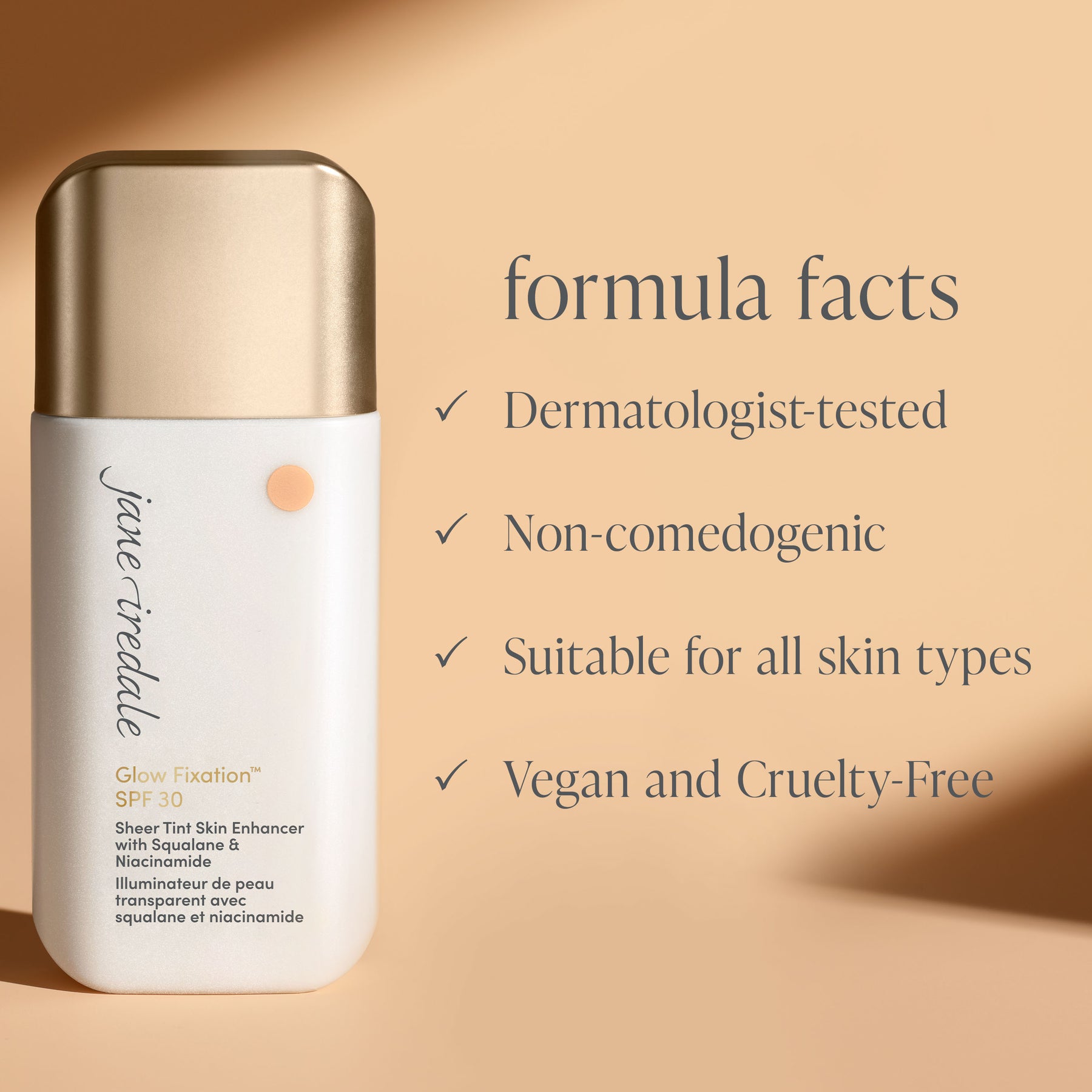Jane Iredale Glow Fixation SPF 30 Sheer Tint Skin Enhancer 40ml