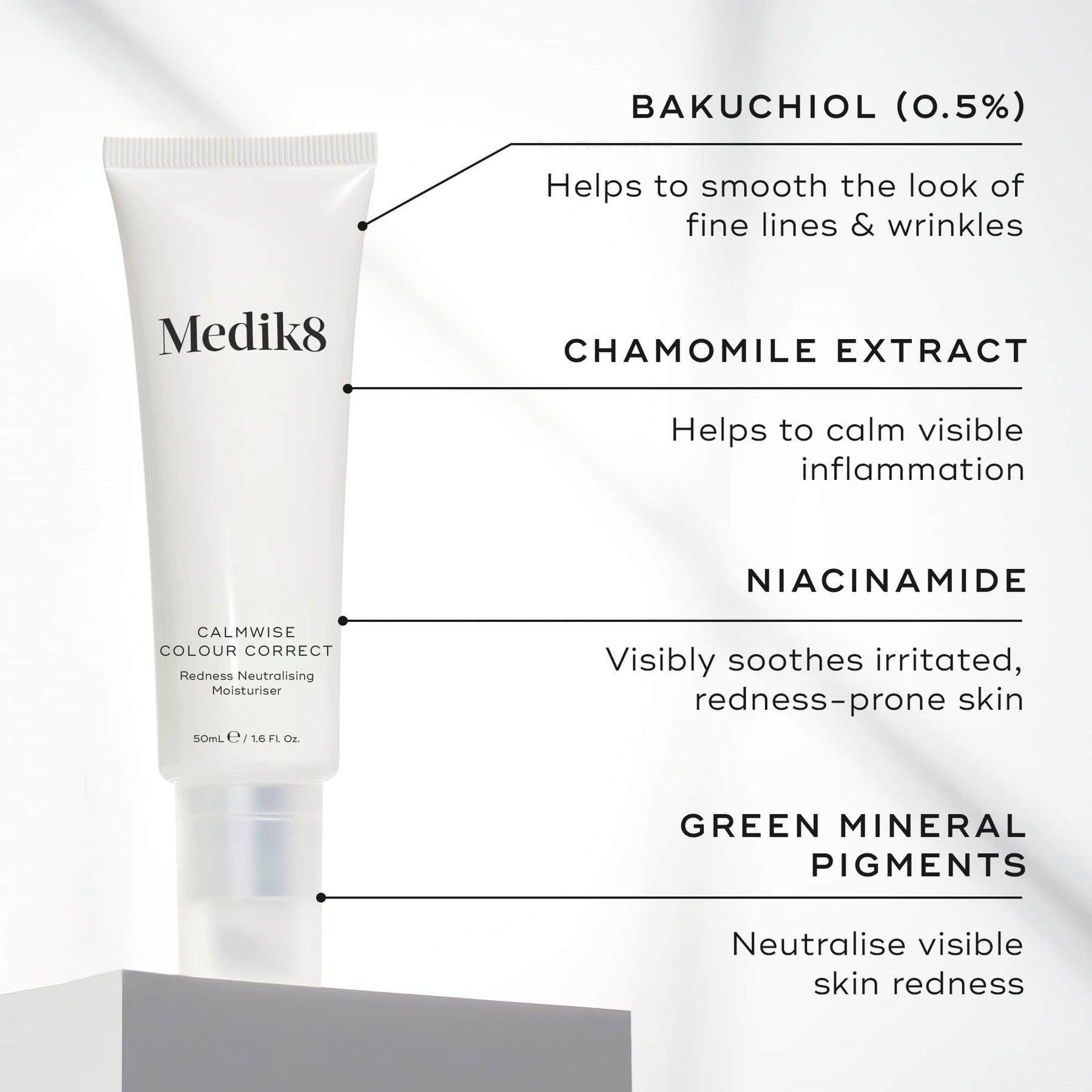 Medik8 Calmwise Colour Correct 50ml - Ingredients