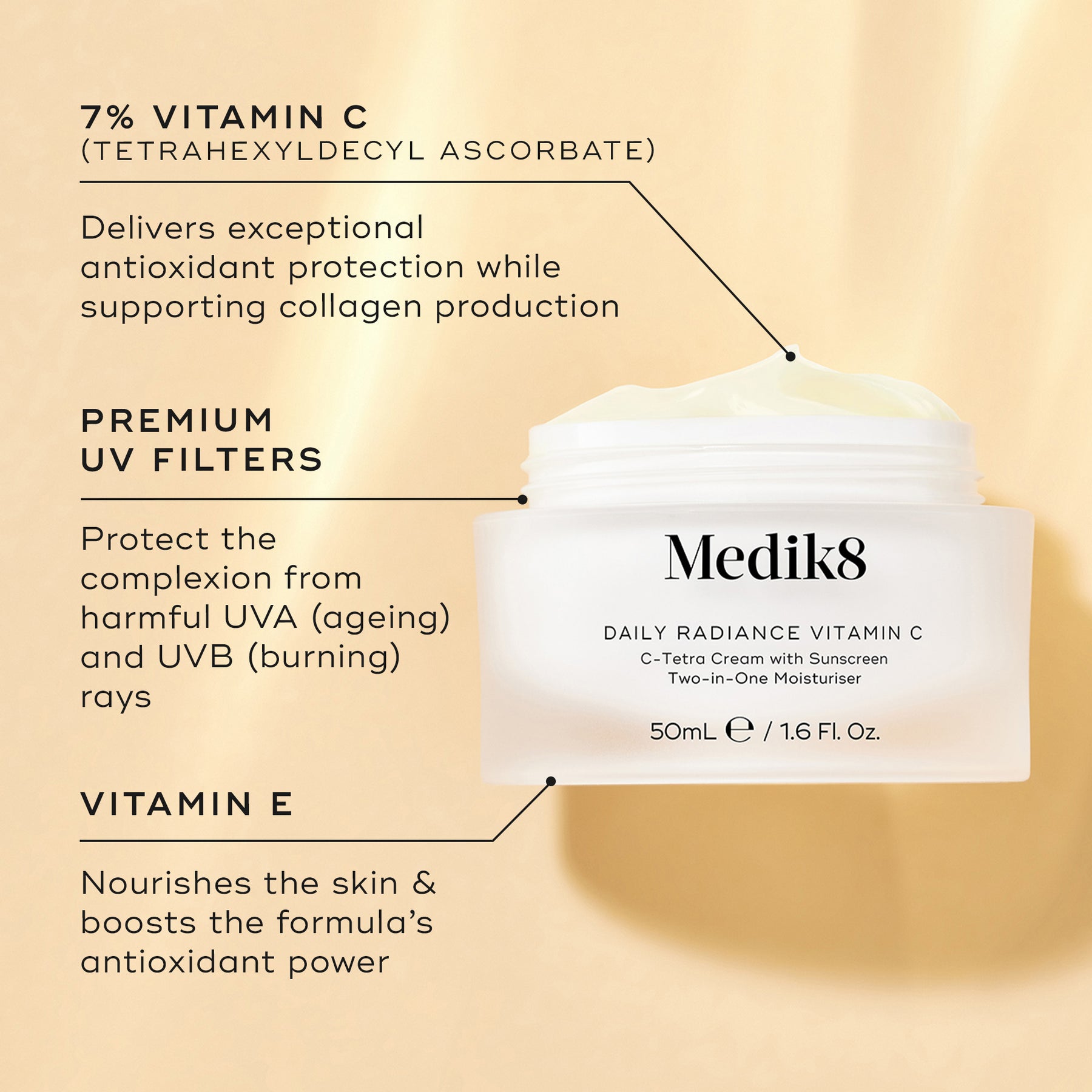 Medik8 Daily Radiance Vitamin C 50ml - Ingredients