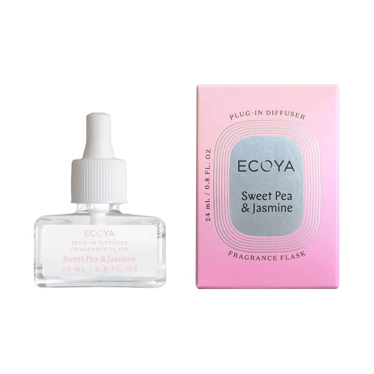 ECOYA Sweet Pea & Jasmine Plug-In Diffuser Fragrance Flask