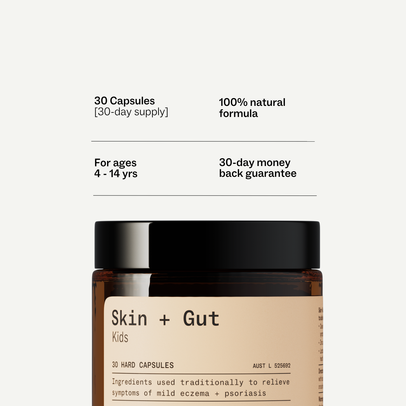 My Way Up Skin + Gut Kids 30 Hard Capsules