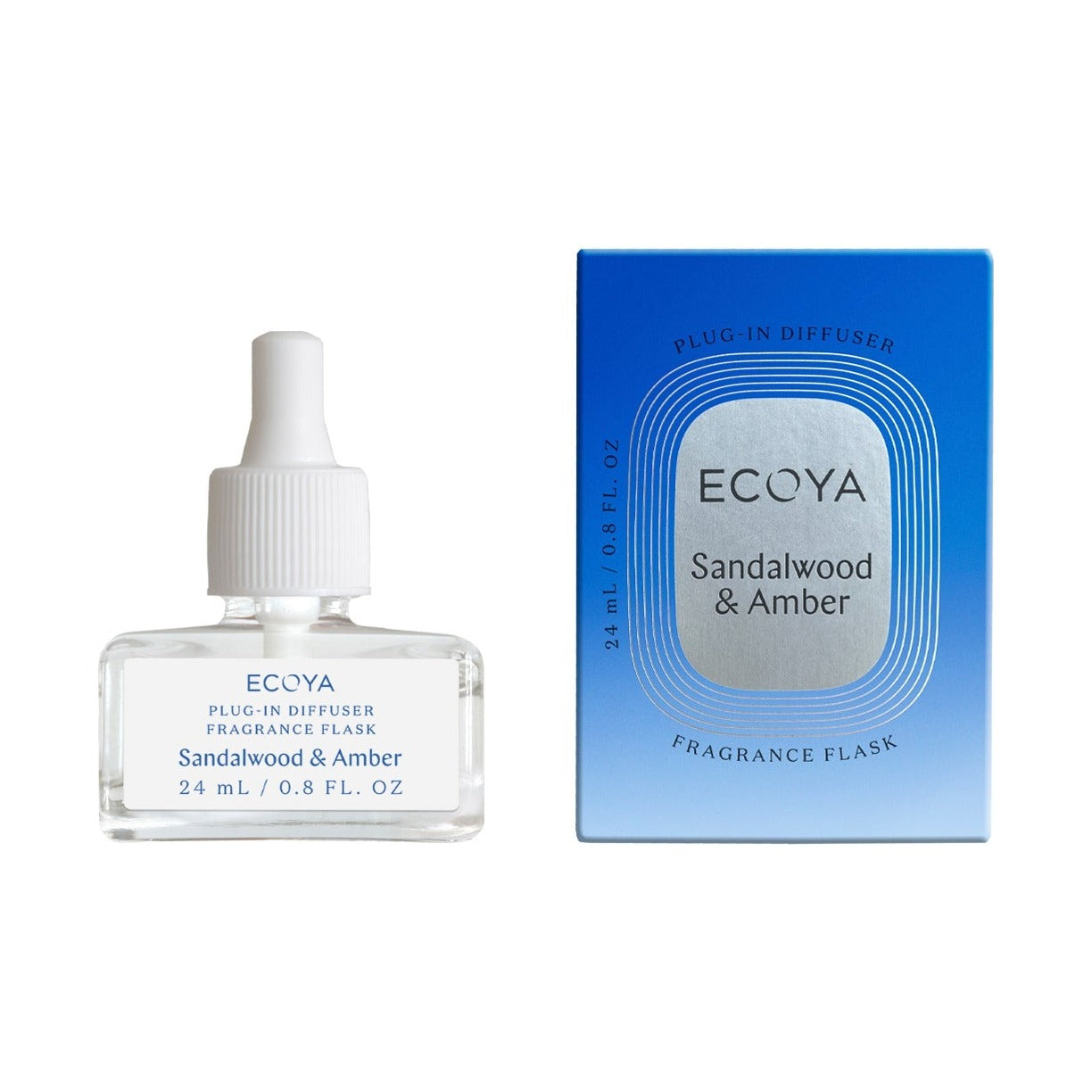 ECOYA Sandalwood & Amber Plug-In Diffuser Fragrance Flask