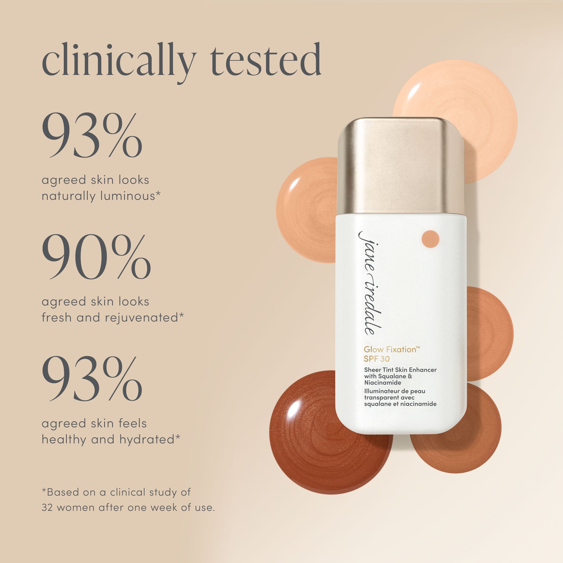 Jane Iredale Glow Fixation SPF 30 Sheer Tint Skin Enhancer 40ml