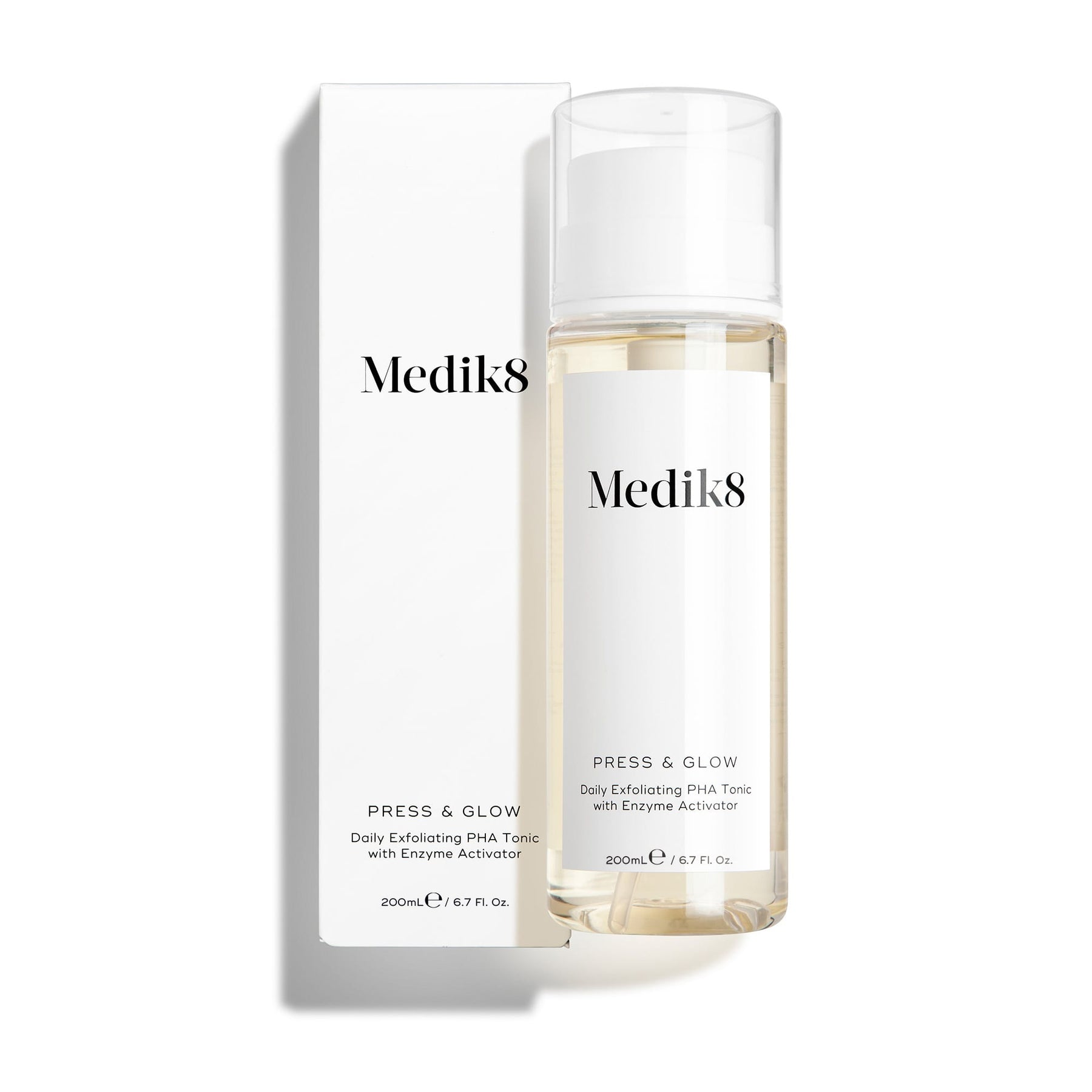 Medik8 Press & Glow 200ml - Product and Carton