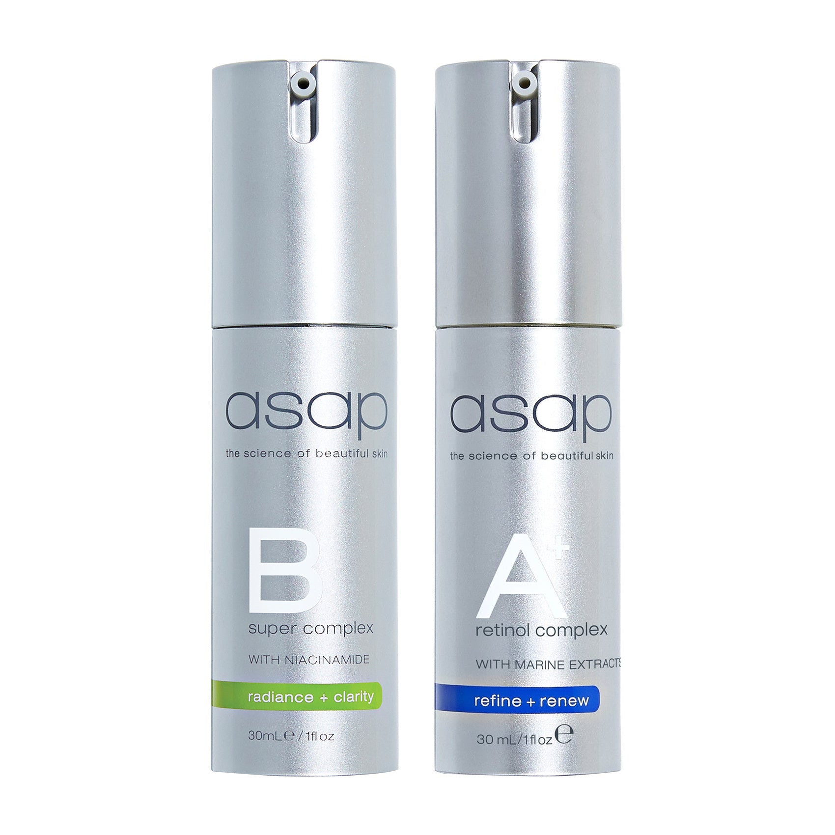 asap Super B Complex 30ml + Super A+ Retinol Complex 30ml Duo