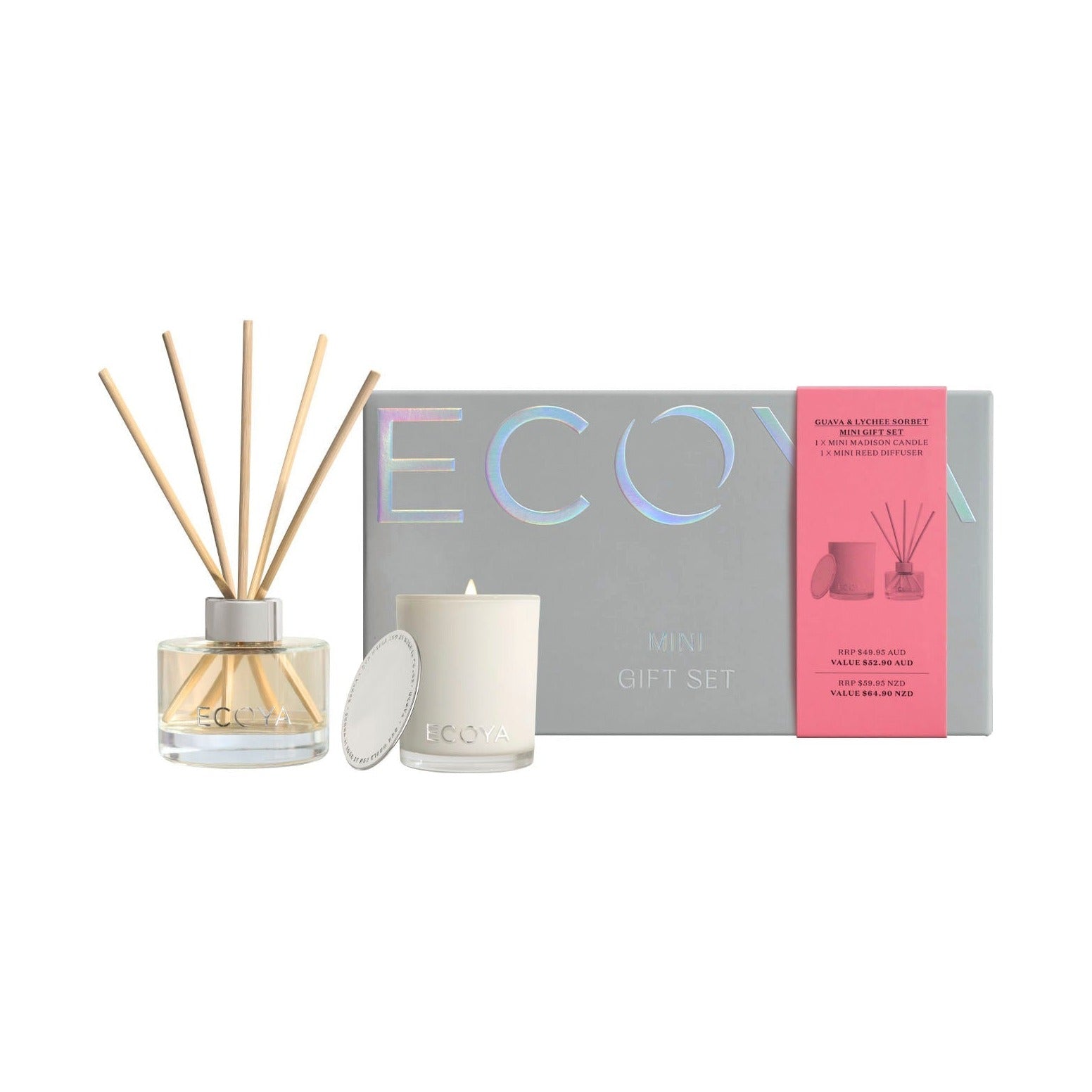 ECOYA Guava & Lychee Sorbet Mini Gift Set 1 x 80g + 1 x 50ml