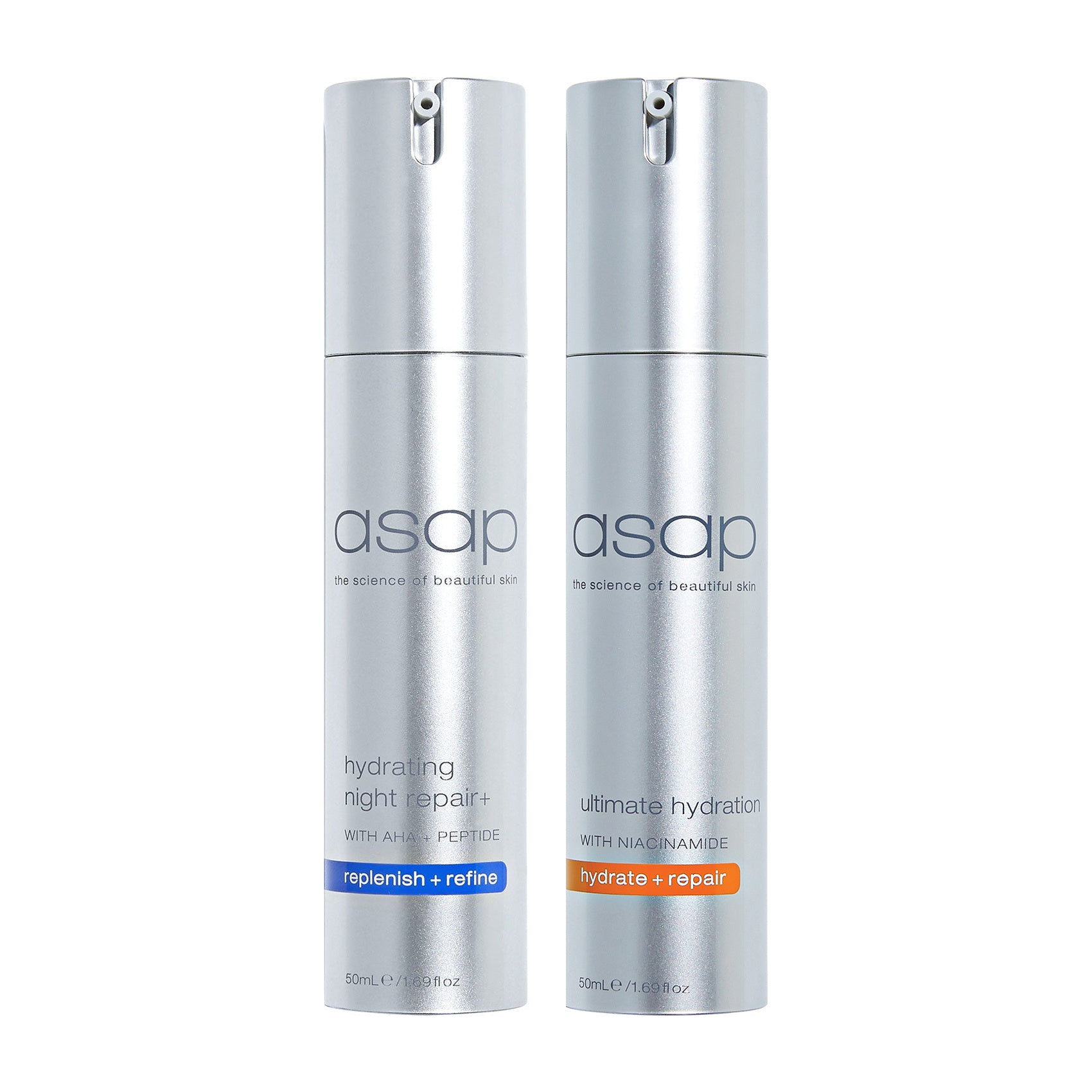 asap Hydrating Night Repair+ 50ml + Ultimate Hydration 50ml Duo