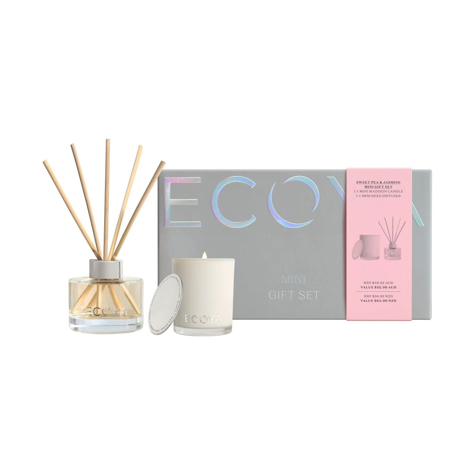 ECOYA Sweet Pea & Jasmine Mini Gift Set 1 x 80g + 1 x 50ml