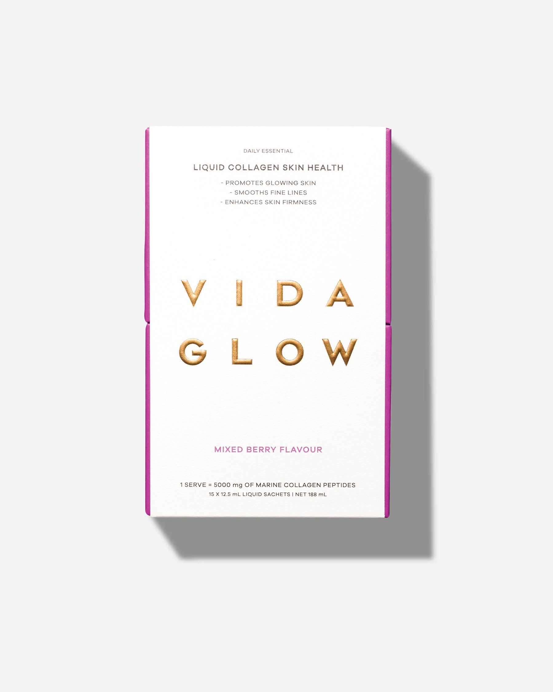 Vida Glow Liquid Collagen Skin Health Mixed Berry - 15 sachets