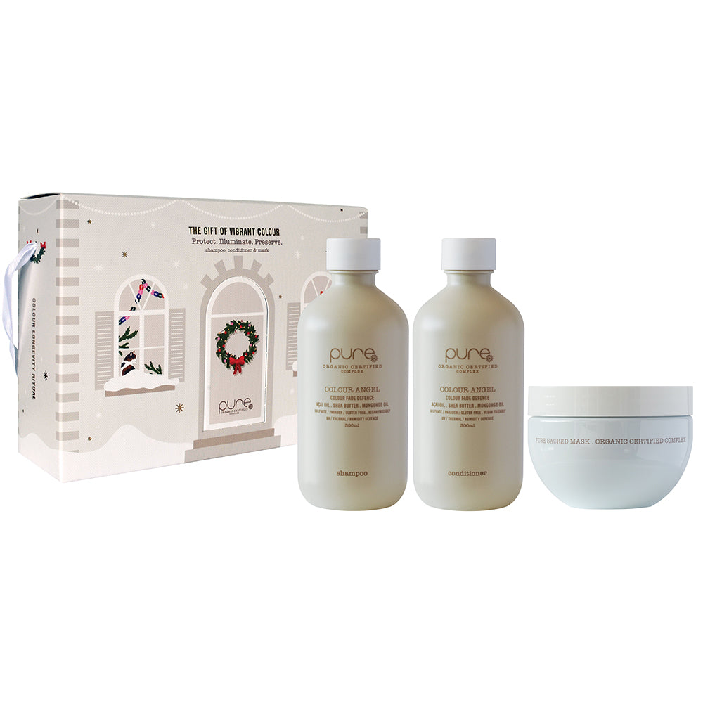 PURE TRIO COLOUR ANGEL Shampoo & Conditioner + Sacred Argan Mask