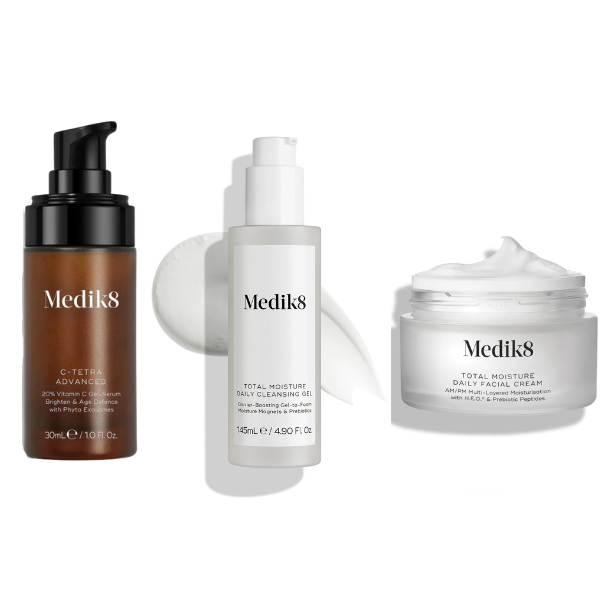 Medik8 Total Moisture Cleanser + Daily Cream  + Advanced C Tetra Bundle