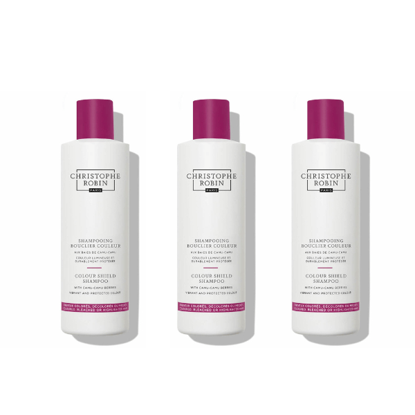 Christophe Robin Colour Shield Shampoo With Camu-Camu Berries 250ml x3