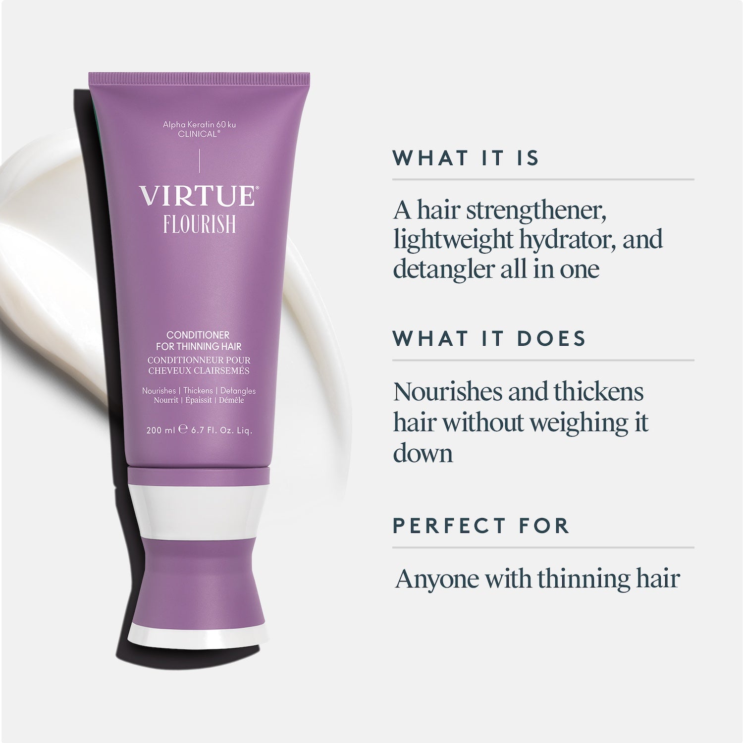 Virtue Flourish Conditioner for Thinning Hair 200ml