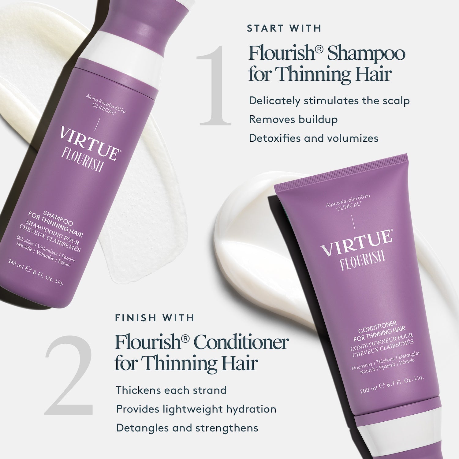 Virtue Flourish Conditioner for Thinning Hair 60ml