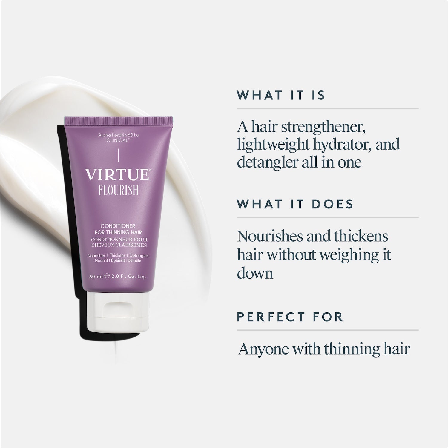 Virtue Flourish Conditioner for Thinning Hair 60ml
