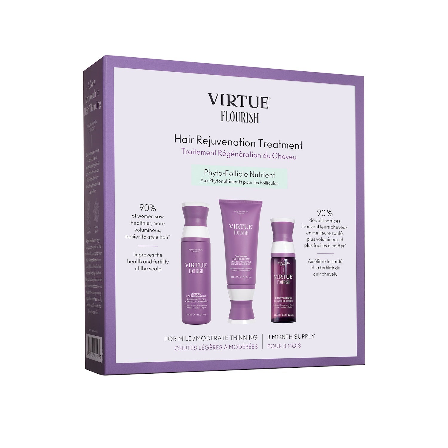 Virtue Flourish Hair Rejuvenation Treatment Kit (Phyto-Follicle Nutrient) - Full Size (90 day)