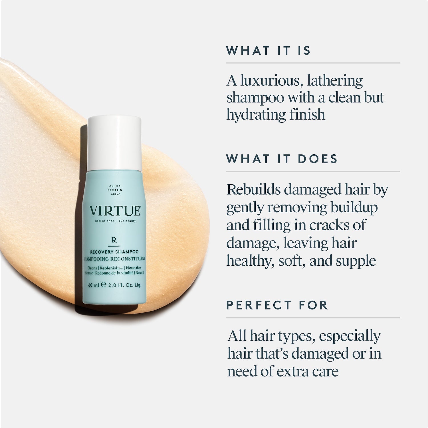 Virtue Virtue Recovery Shampoo 60ml Hair Care