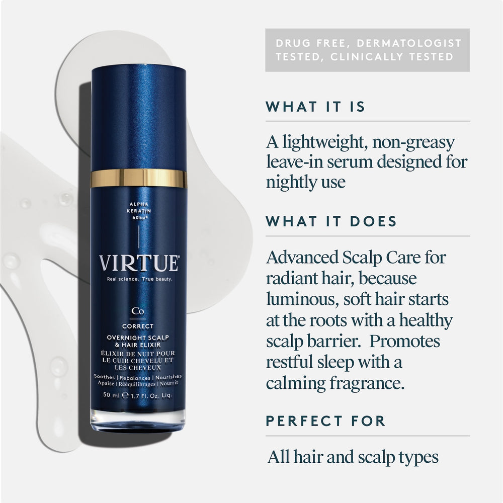 Virtue Overnight Scalp and Hair Elixir 50ml