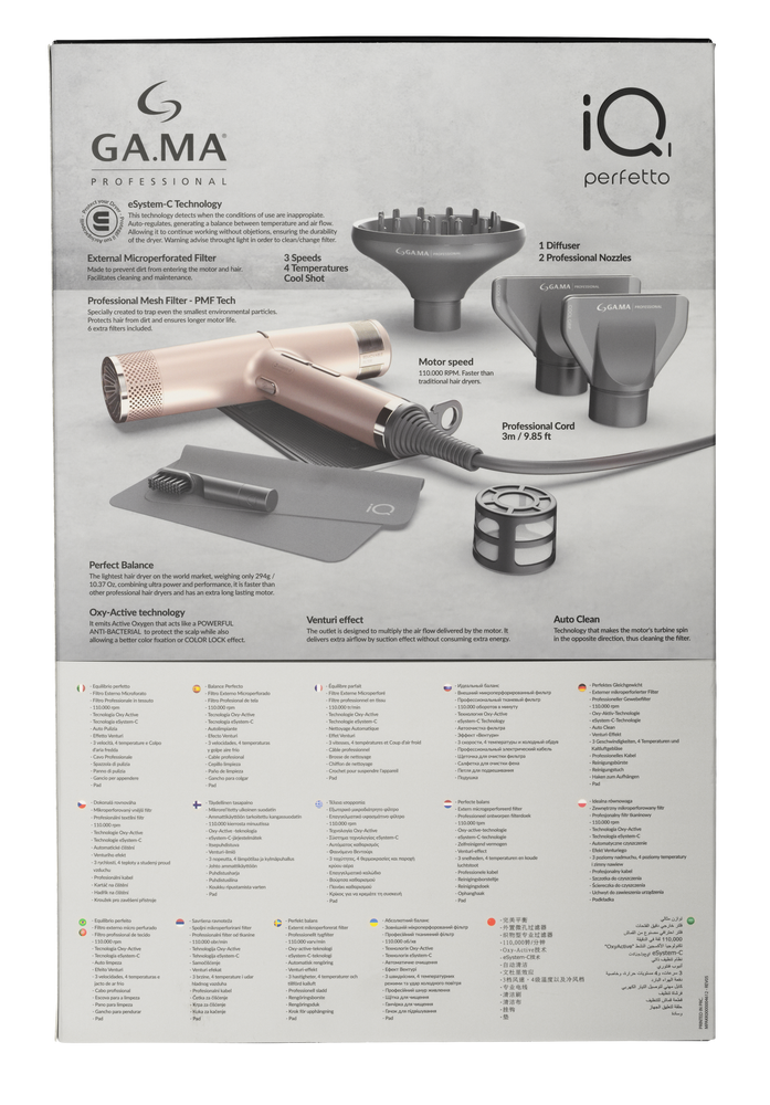 Gama Professional IQ1 Perfetto Pro Dryer - Rose Gold