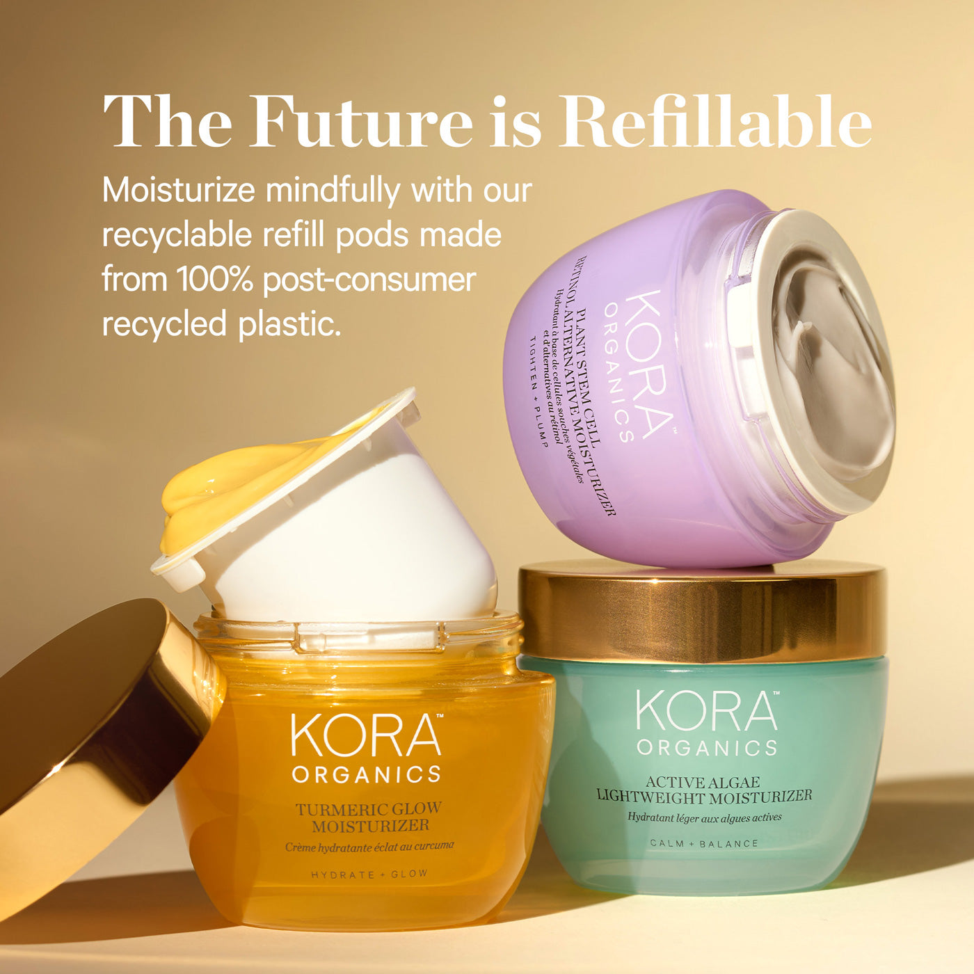 KORA Organics Plant Stem Cell Retinol Alternative Moisturizer Refill Pod 50ml
