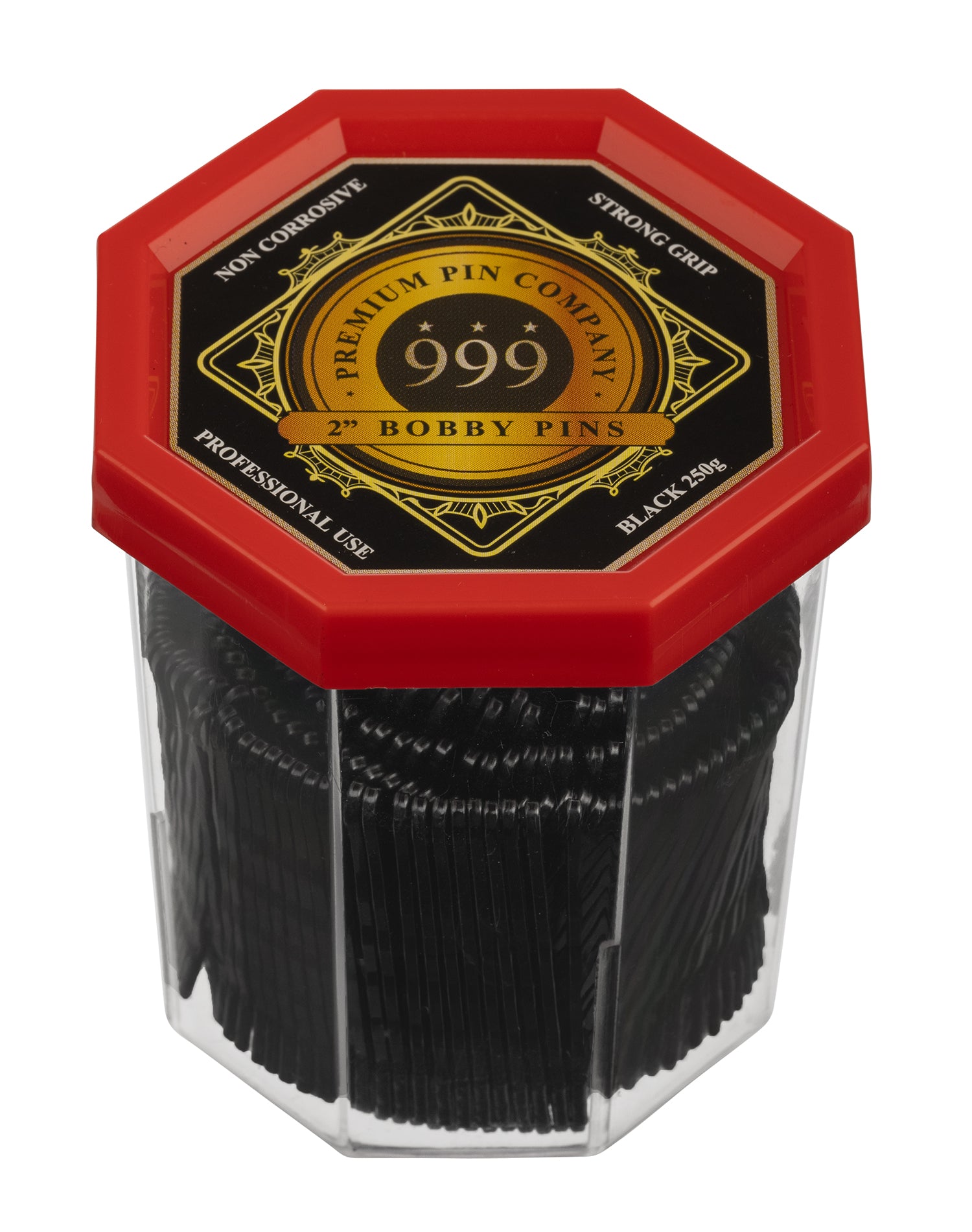 999 999 Bobby Pins 250g Tub 2" Black