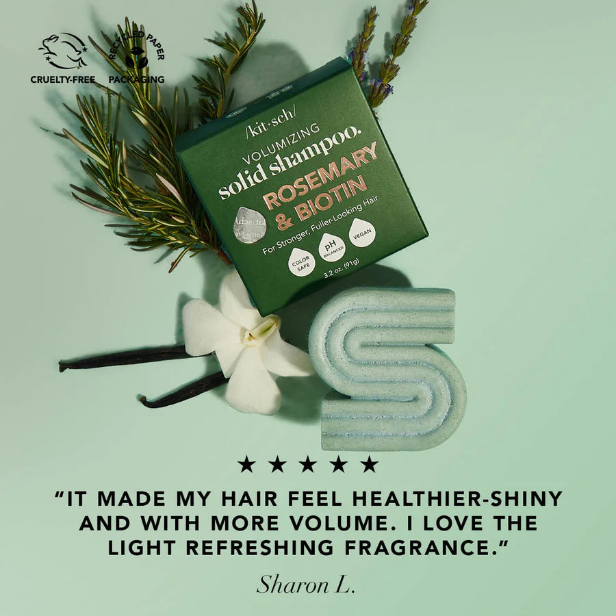 Kitsch Rosemary & Biotin Volumizing Solid Shampoo Bar 91g