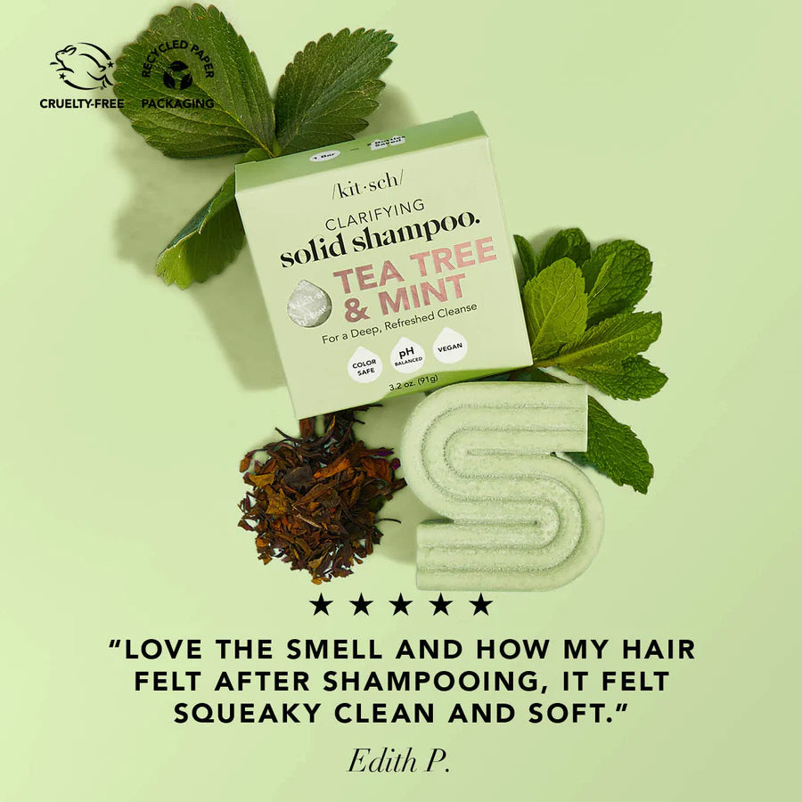 Kitsch Tea Tree & Mint Clarifying Solid Shampoo Bar 91g