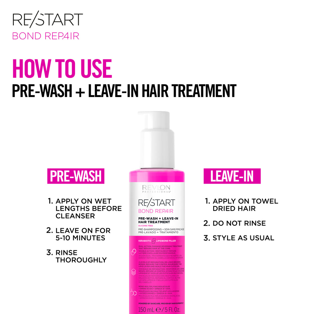 Revlon Professional Re/Start Bond Repair Pre-Wash and Leave-In Hair Treatment 150ml