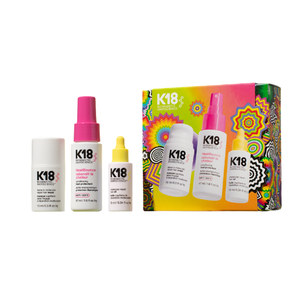 K18 Leave-In Molecular Repair Mask + HeatBounce + Repair Hair Oil Gift Pack