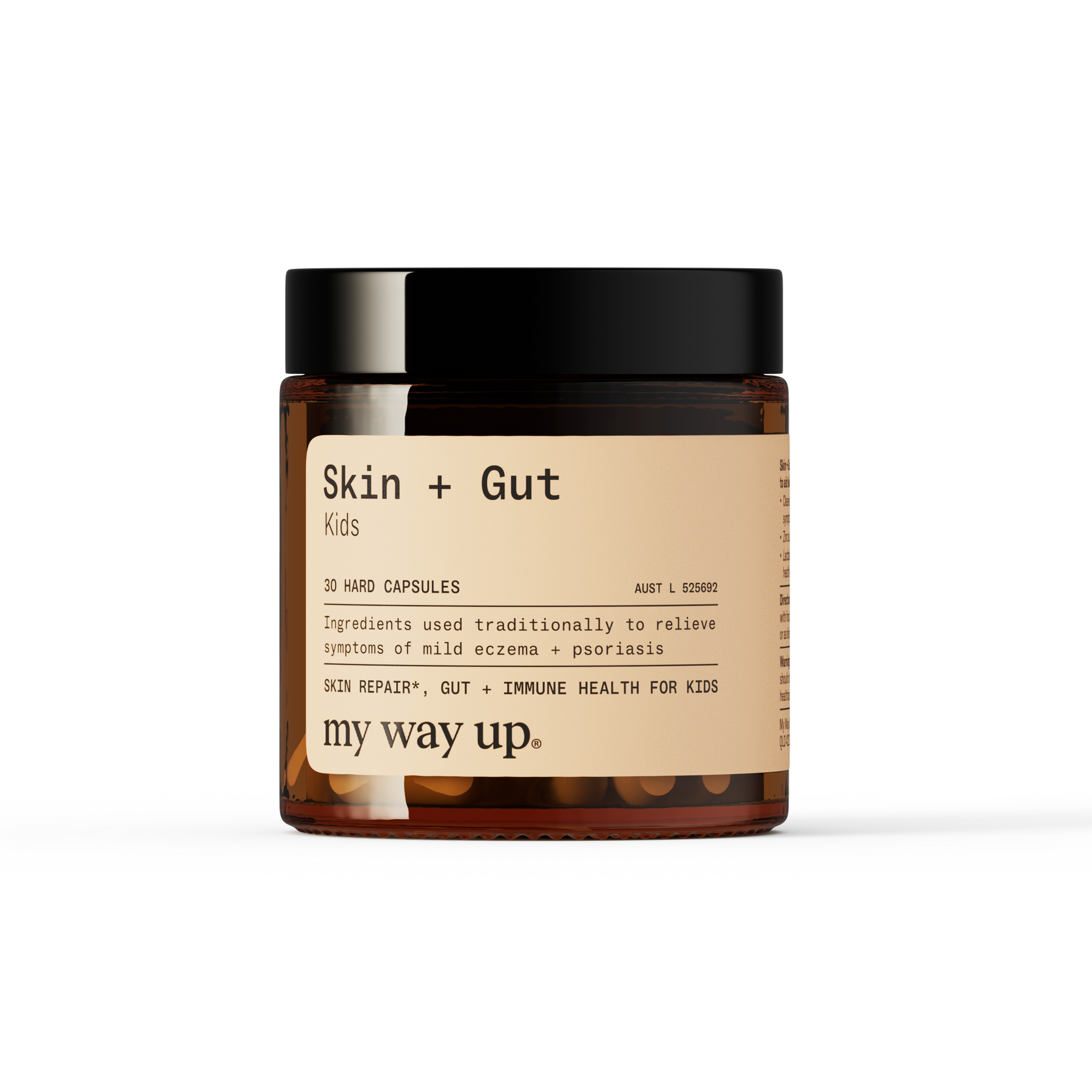 My Way Up Skin + Gut Kids 30 Hard Capsules