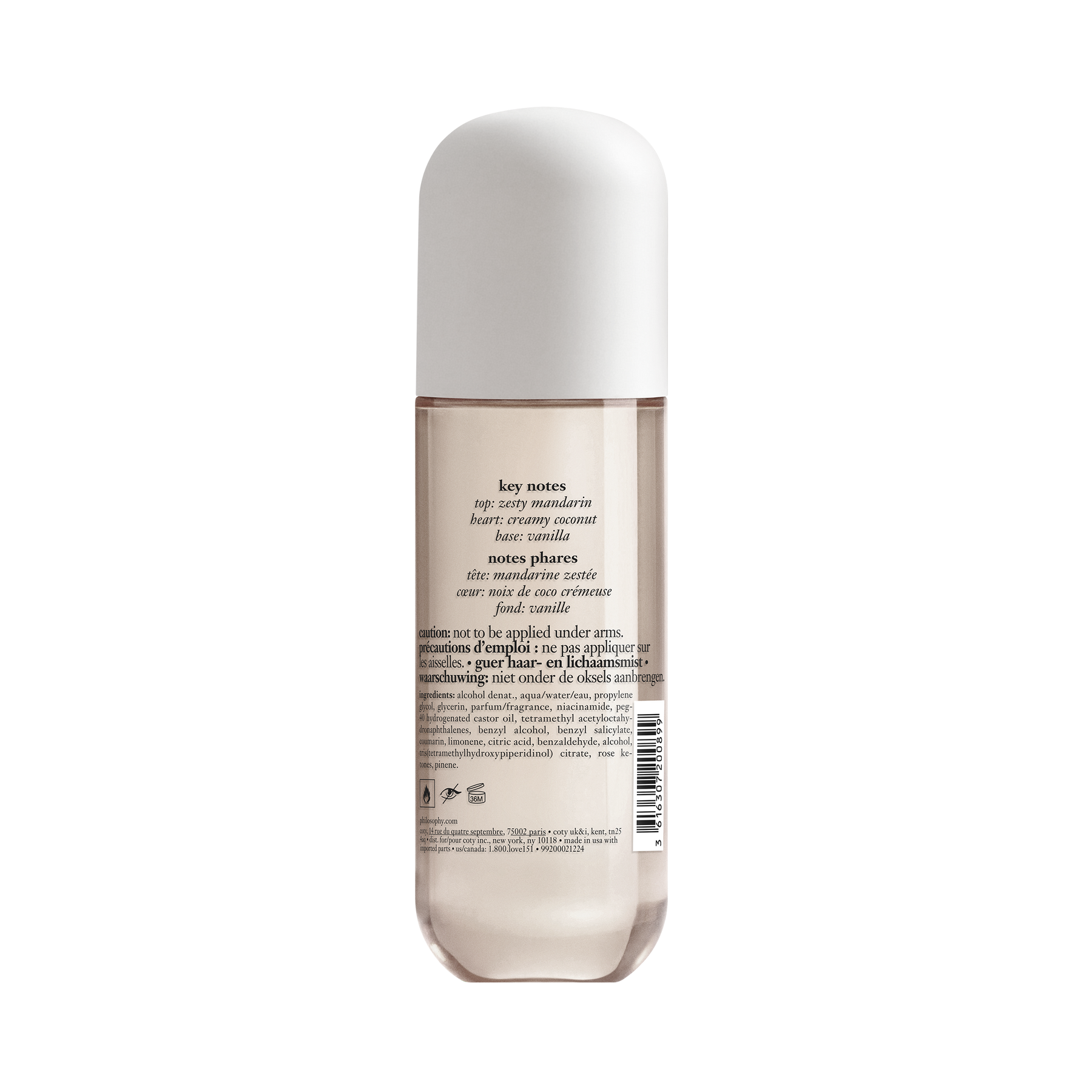 philosophy coconut rush body & hair fragrance mist 236ml