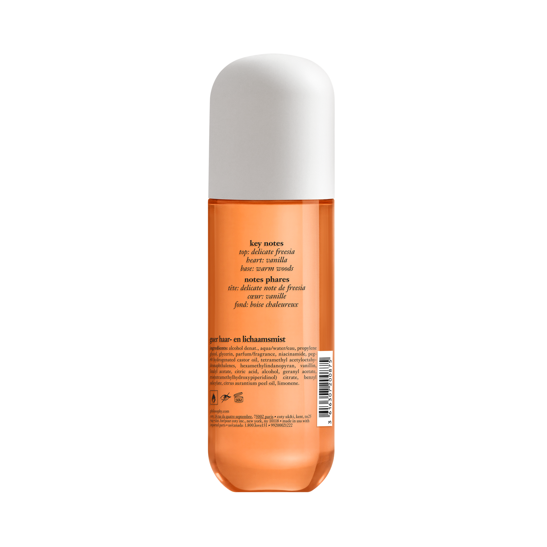 philosophy vanilla hug body & hair fragrance mist 236ml
