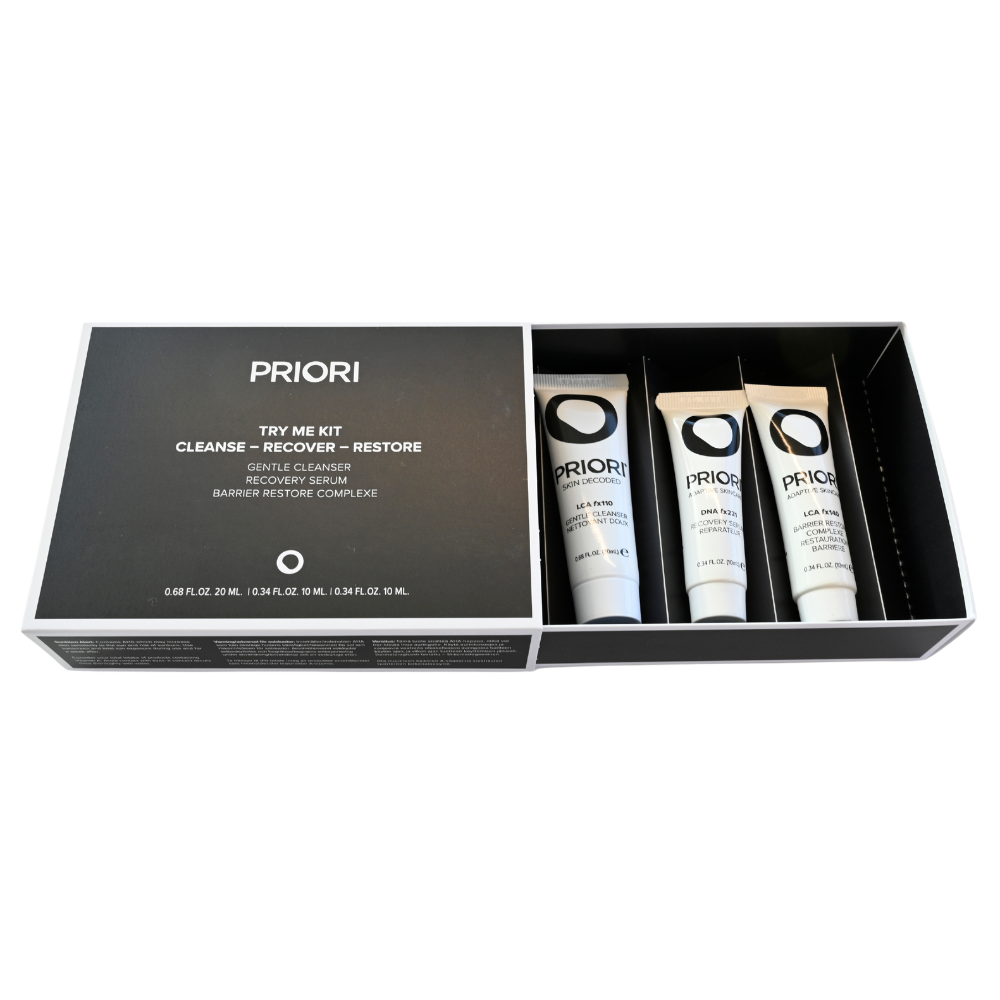 Priori Try Me Kit - Cleanse Recover Restore