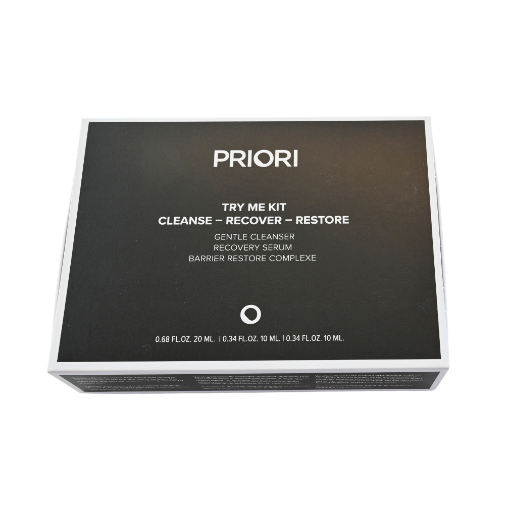 Priori Try Me Kit - Cleanse Recover Restore
