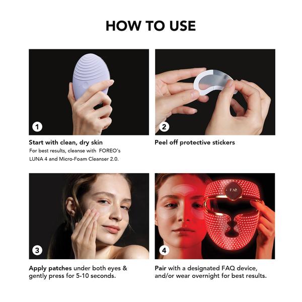FOREO FOREO FAQ Under Eye Microneedling Anti-Wrinkle Hyaluronic Acid Patches 3 Pairs Facial Masks
