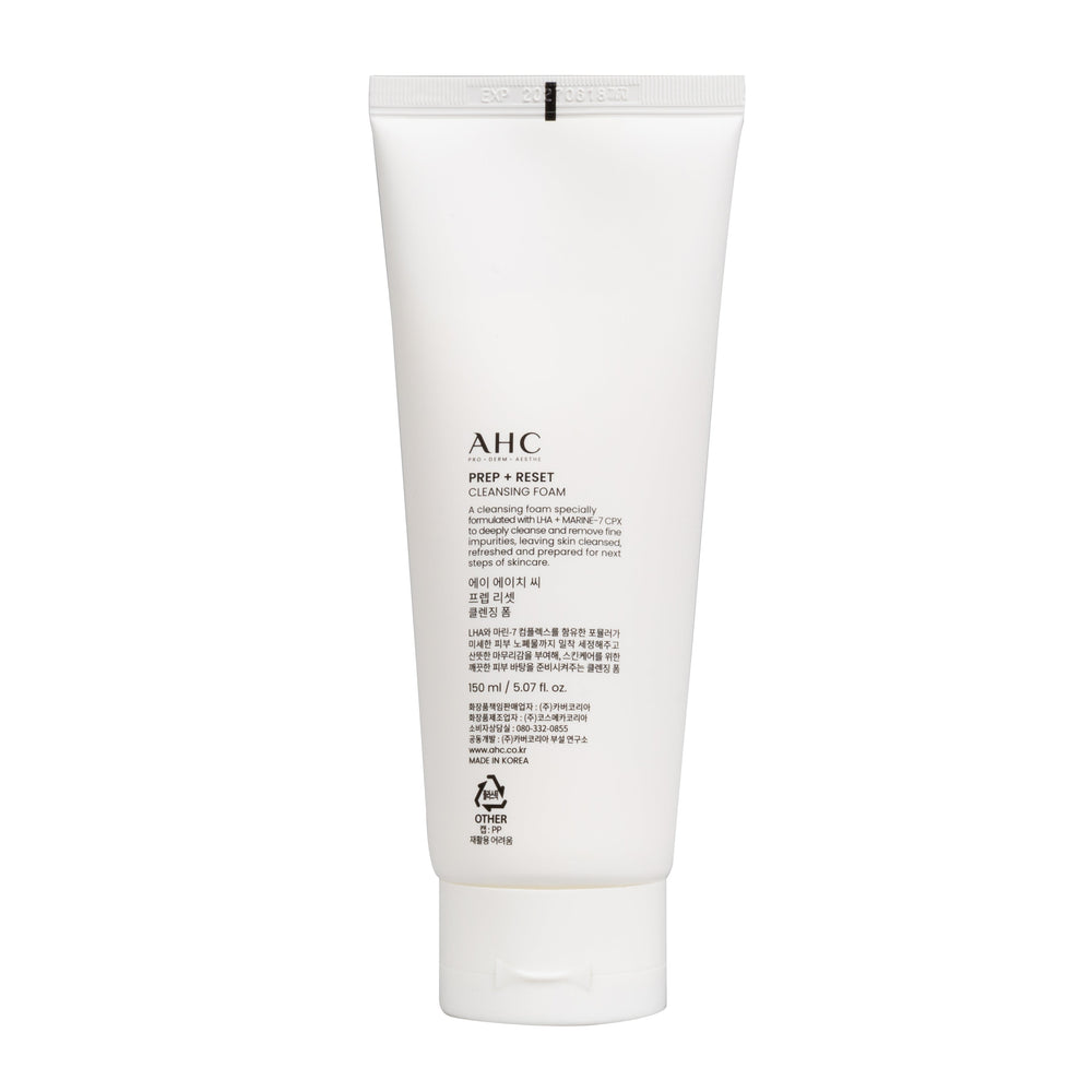 AHC AHC Prep+Reset Cleansing Foam 150ml Cleansers
