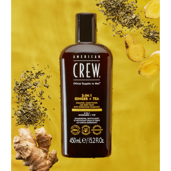 American Crew American Crew 3-In-1 Energizing Ginger + Tea 450ml Hair & Body Wash