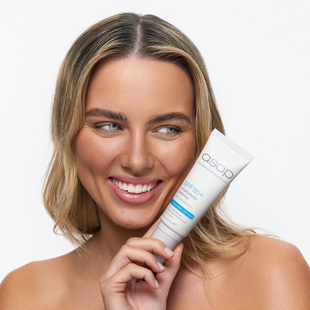 asap skin products asap SPF50+ moisturising defence 50ml travel size Moisturisers
